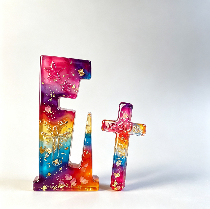 Interlocking Jesus Cross Figurine Resin Mold