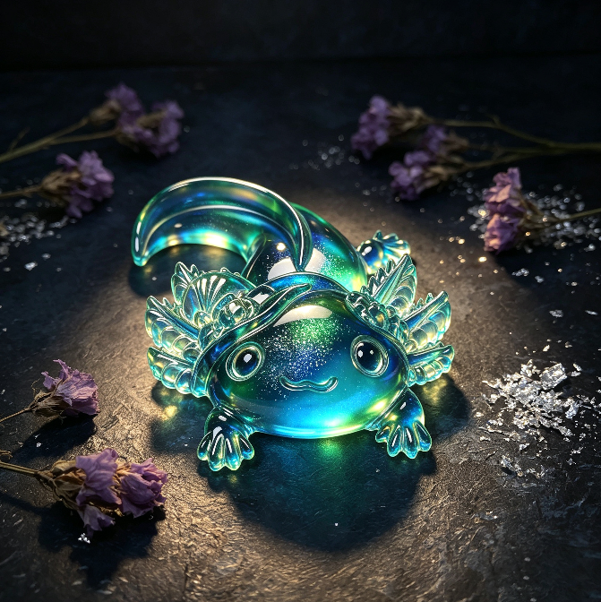 Cute Axolotl Figurine Resin Mold
