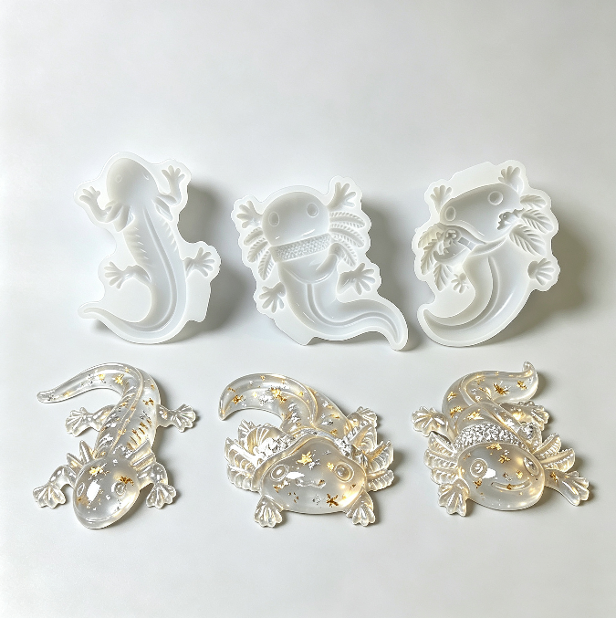 Cute Axolotl Figurine Resin Mold