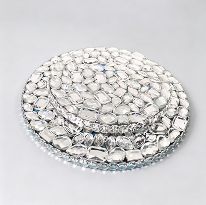 Handmade Diamond Round Coaster Tray Resin Mold