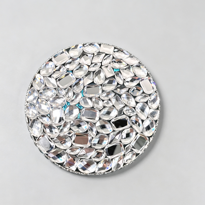 Handmade Diamond Round Coaster Tray Resin Mold