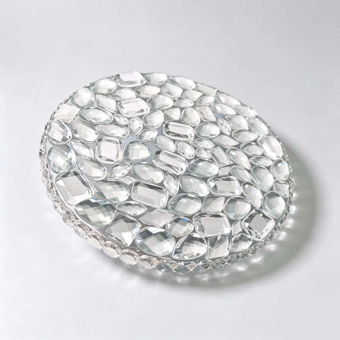 Handmade Diamond Round Coaster Tray Resin Mold