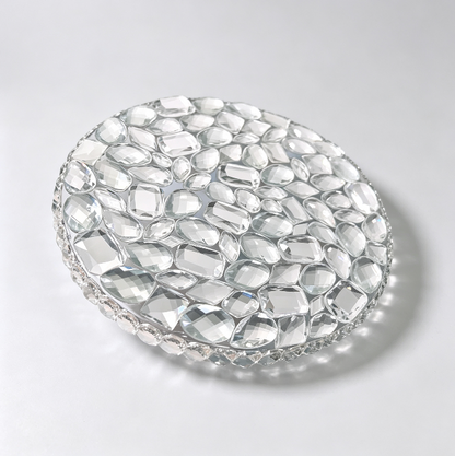 Handmade Diamond Round Coaster Tray Resin Mold