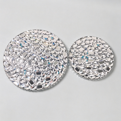 Handmade Diamond Round Coaster Tray Resin Mold