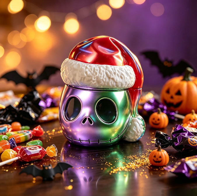 Spooky Santa Skull Storage Box Resin Mold
