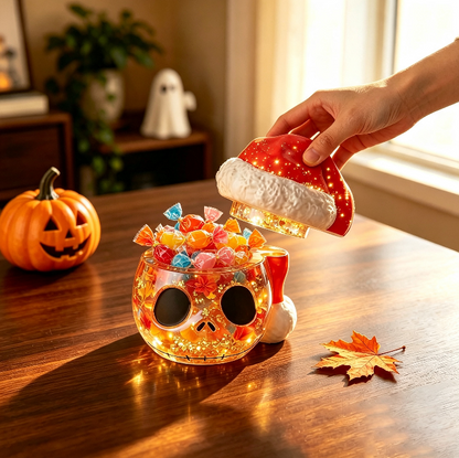 Spooky Santa Skull Storage Box Resin Mold