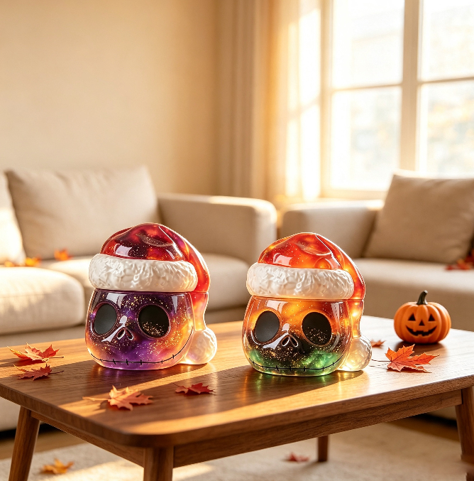 Spooky Santa Skull Storage Box Resin Mold
