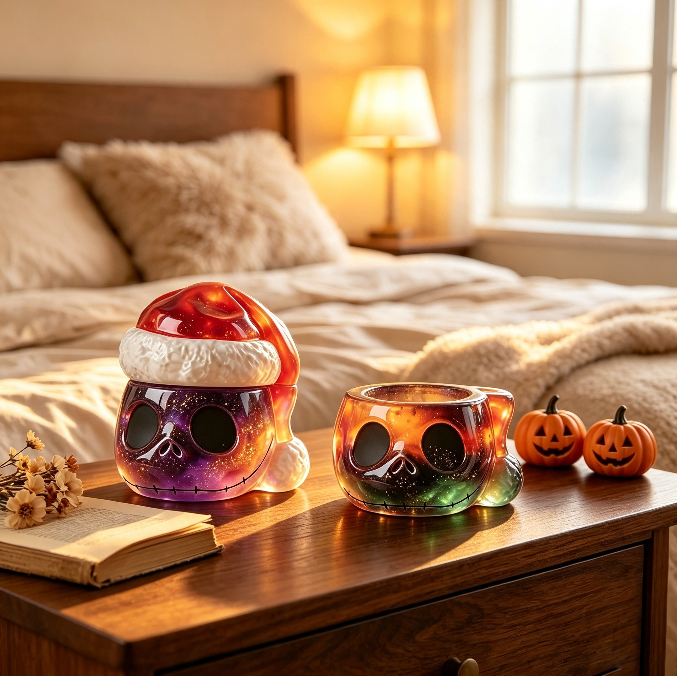 Spooky Santa Skull Storage Box Resin Mold