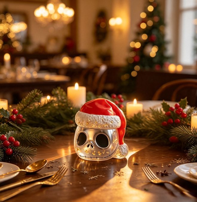 Spooky Santa Skull Storage Box Resin Mold