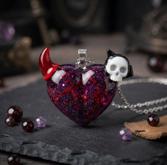 Handmade Heart Little Devil Jewelry Accessories Resin Mold