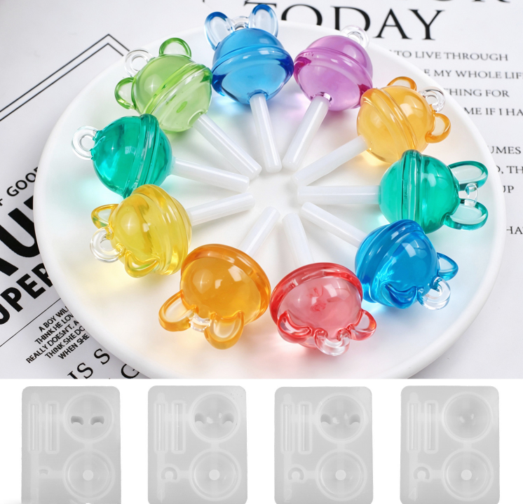Cute Animal Lollipop Pendant Resin Mold