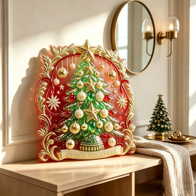 Christmas Tree Wall Hanging Resin Mold