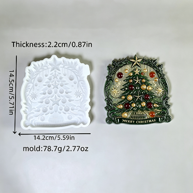 Christmas Tree Wall Hanging Resin Mold