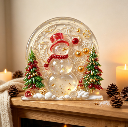 Christmas Snowman Wall Hanging Resin Mold