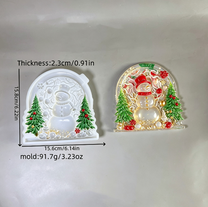 Christmas Snowman Wall Hanging Resin Mold