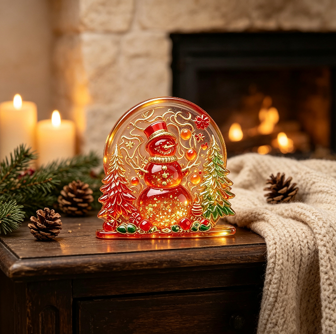 Christmas Snowman Wall Hanging Resin Mold