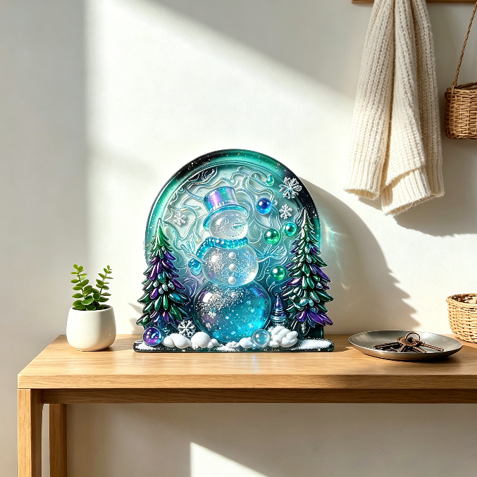 Christmas Snowman Wall Hanging Resin Mold