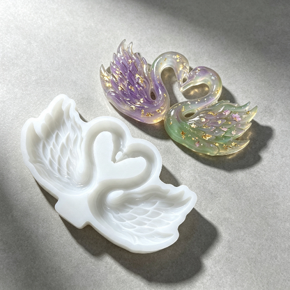 Heart Swan Figurine Resin Mold