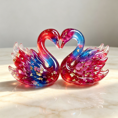 Heart Swan Figurine Resin Mold