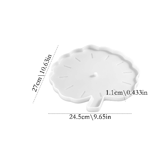 Leaf-Shaped Clock Resin Mold