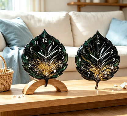 Leaf-Shaped Clock Resin Mold