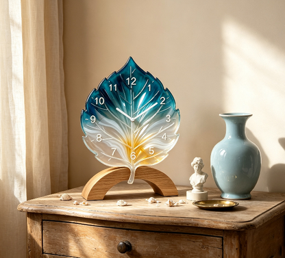 Leaf-Shaped Clock Resin Mold