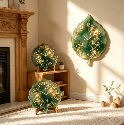 Leaf-Shaped Clock Resin Mold