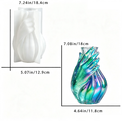 Hand Holding Vase Figurine Resin Mold