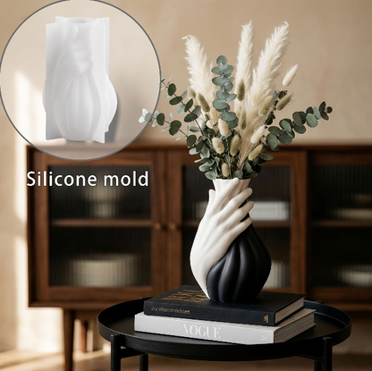 Hand Holding Vase Figurine Resin Mold