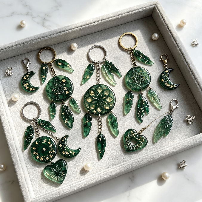 Interchangeable Dreamcatcher Jewelry Backing & Decorative Resin Mold