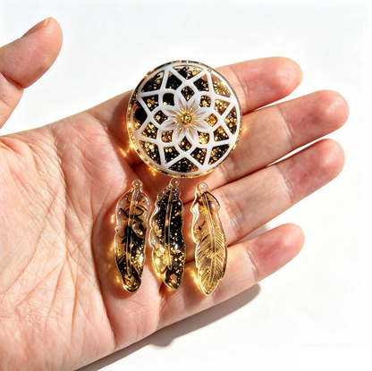 Interchangeable Dreamcatcher Jewelry Backing & Decorative Resin Mold