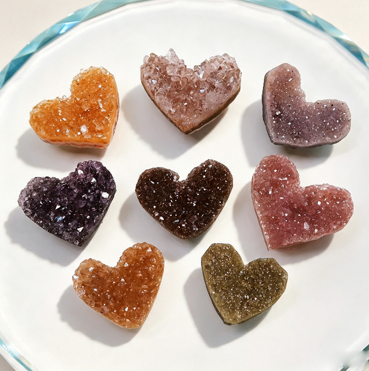 Handmade 8-in-1 Heart Crystal Cluster Decoration Resin Mold