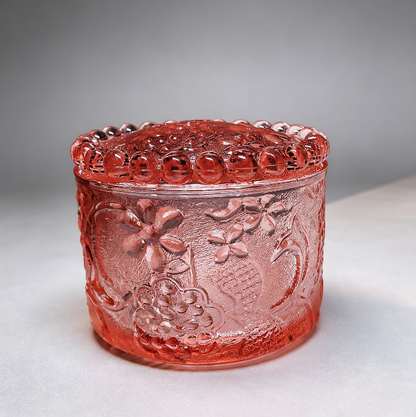 Handmade Crystal Frosted Embossed Birds & Flowers Storage Jar Resin Mold