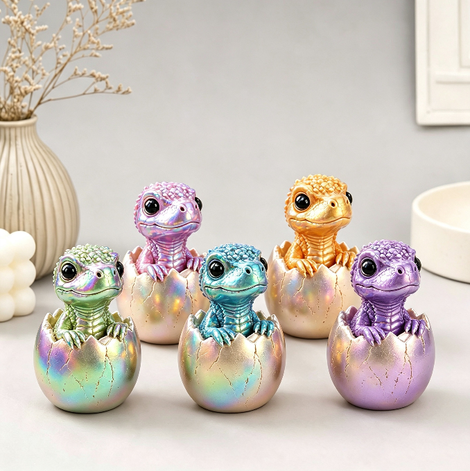 Cute Mini Dinosaur Egg Decorative Figurine Resin Mold