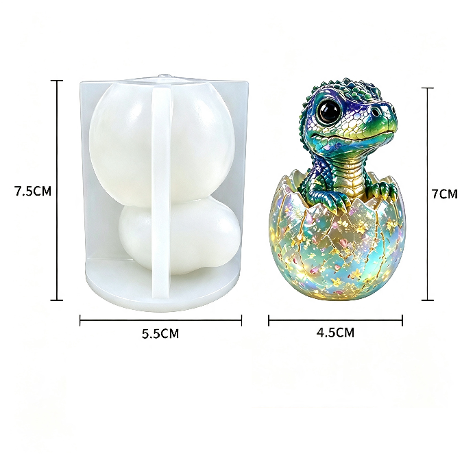 Cute Mini Dinosaur Egg Decorative Figurine Resin Mold