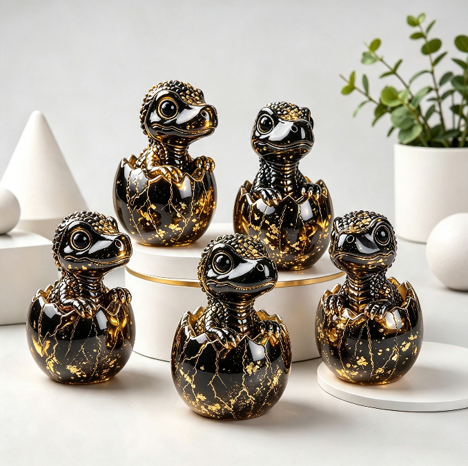 Cute Mini Dinosaur Egg Decorative Figurine Resin Mold