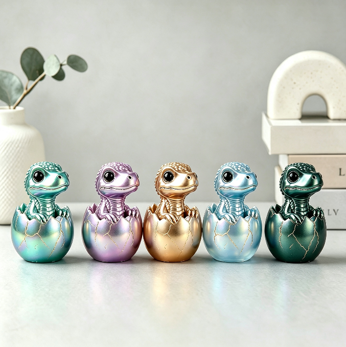 Cute Mini Dinosaur Egg Decorative Figurine Resin Mold