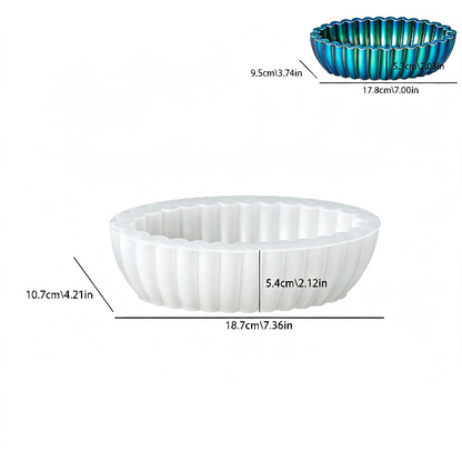 Wavy Oval Storage Decoration Resin Mold