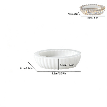 Wavy Oval Storage Decoration Resin Mold