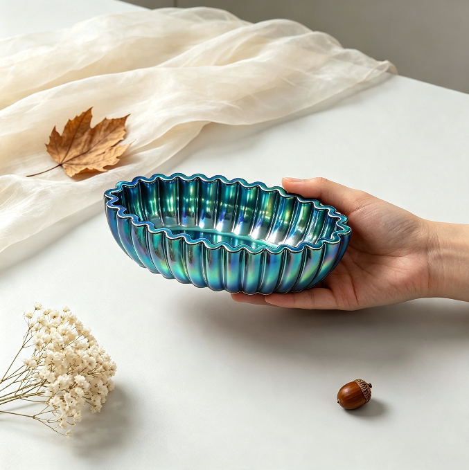 Wavy Oval Storage Decoration Resin Mold