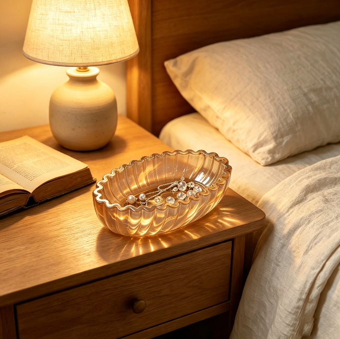 Wavy Oval Storage Decoration Resin Mold