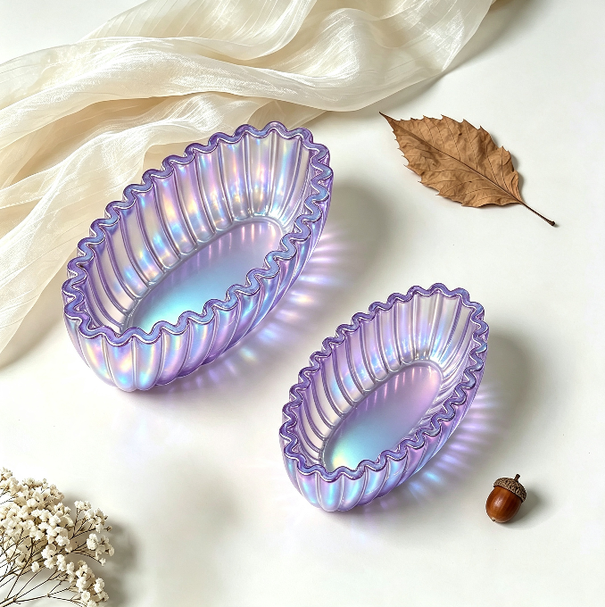 Wavy Oval Storage Decoration Resin Mold