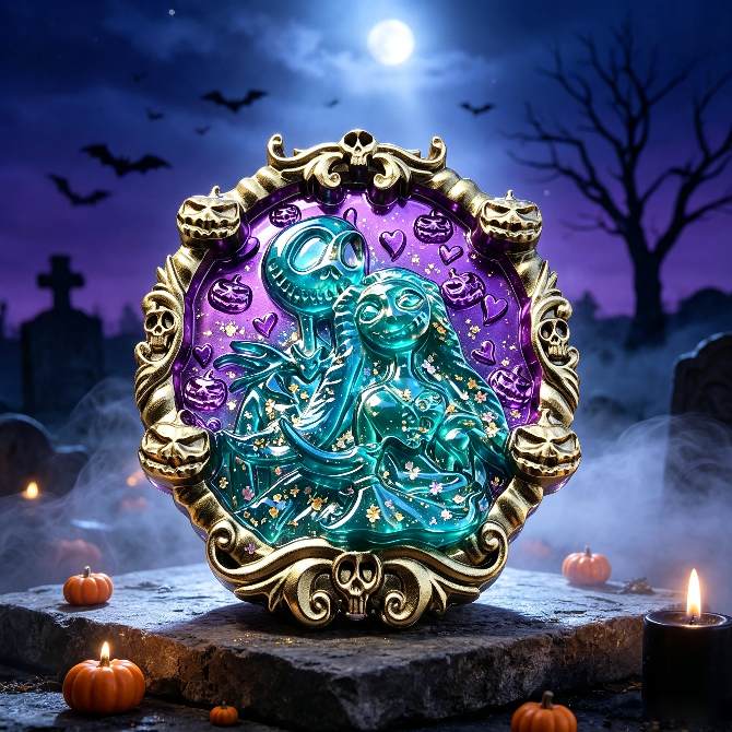 Gothic Skeleton-Themed Wall Hanging Resin Mold