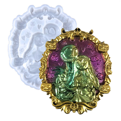 Gothic Skeleton-Themed Wall Hanging Resin Mold