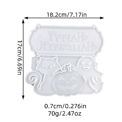 Happy Halloween Hanging Decoration Resin Mold