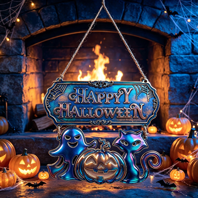 Happy Halloween Hanging Decoration Resin Mold