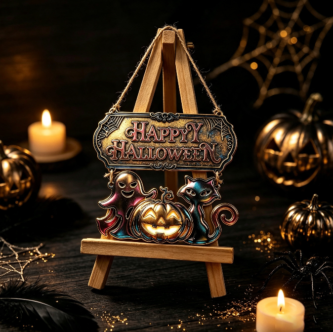 Happy Halloween Hanging Decoration Resin Mold