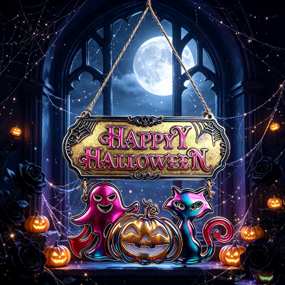 Happy Halloween Hanging Decoration Resin Mold
