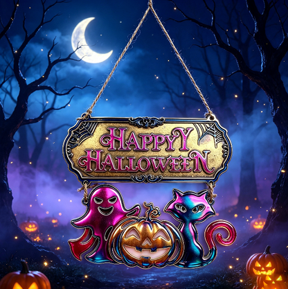 Happy Halloween Hanging Decoration Resin Mold