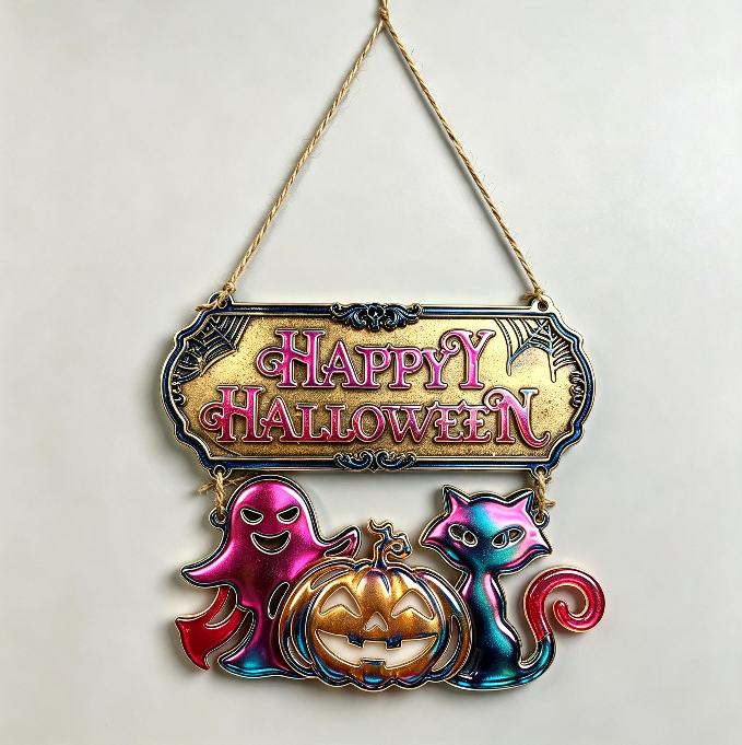 Happy Halloween Hanging Decoration Resin Mold